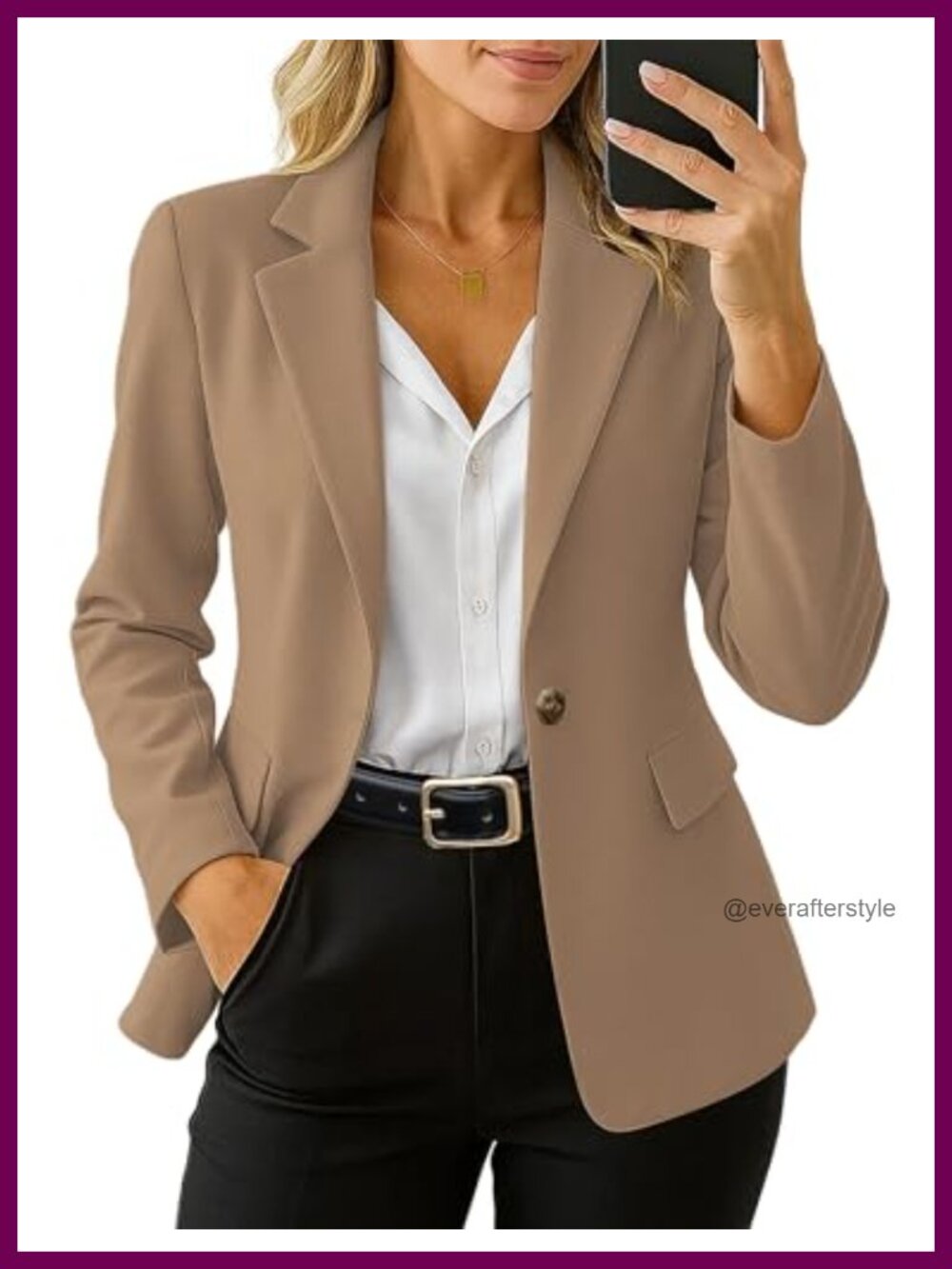 Women's Long Sleeve Blazer Business Casual Suit Jacket S-XL